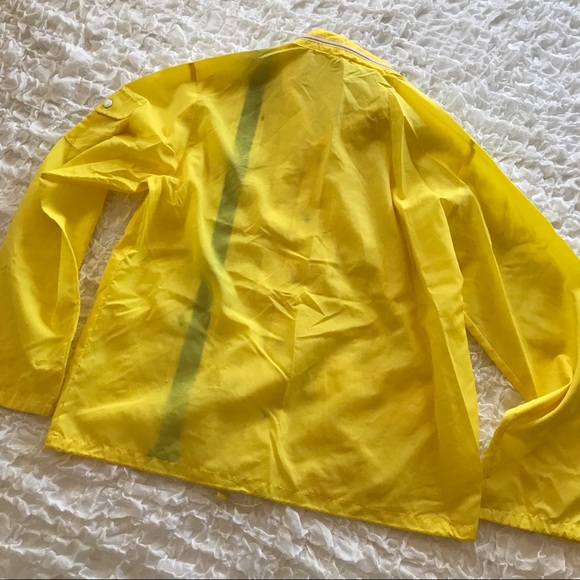 Mr. Leggs Vintage 70s 80s Yellow Windbreaker Mens Medium - Picture 2 of 6